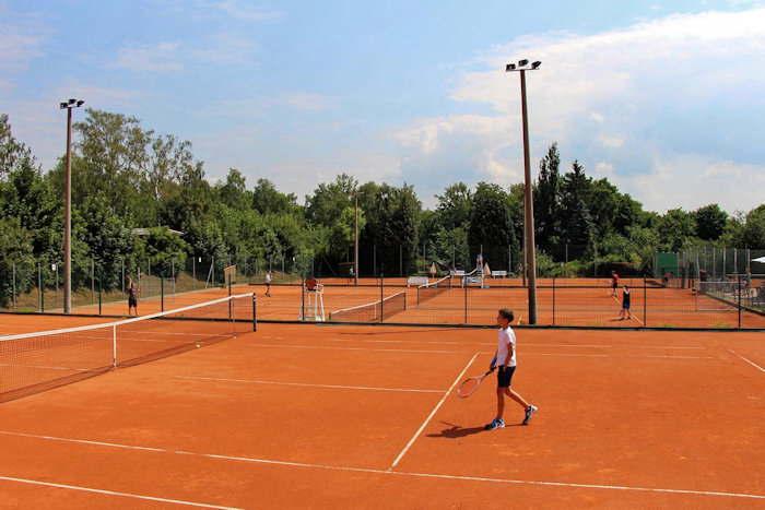 Sicht auf Platzanlage
